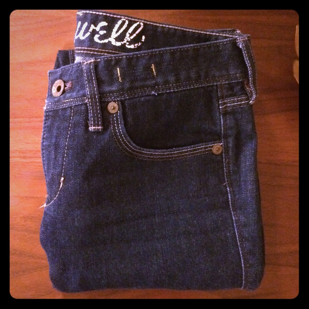 Madewell Straight Skinny Dark Denim Jeans